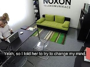 Horny blonde secretary fucks her boss